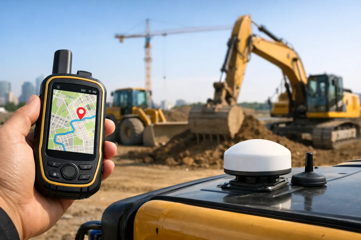 GPS para maquinaria de construcción eficaz